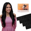 DOORES Genius Tape in human hair extensions, Jet Black 16