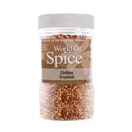 World of Spice Dried Crushed Chilli Flakes 285g Catering Size Jar – Premium 100% Natural Hot and Spicy Seasoning for Cooking - Home Cooks, Professional Chefs & Commercial Kitchens