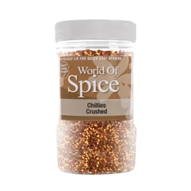 World of Spice Dried Crushed Chilli Flakes 285g Catering Size Jar – Premium 100% Natural Hot and Spicy Seasoning for Cooking - Home Cooks, Professional Chefs & Commercial Kitchens