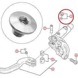 CONNECTION 2 Pieces Bicycle Bleed Screw O-Ring Oil Cap Screw M5 x 10mm Bicycle Bleed Screws Bicycle Fuel Tank Oil Filler Hole Screw for Road Bike Mountain Bike Brake Lever