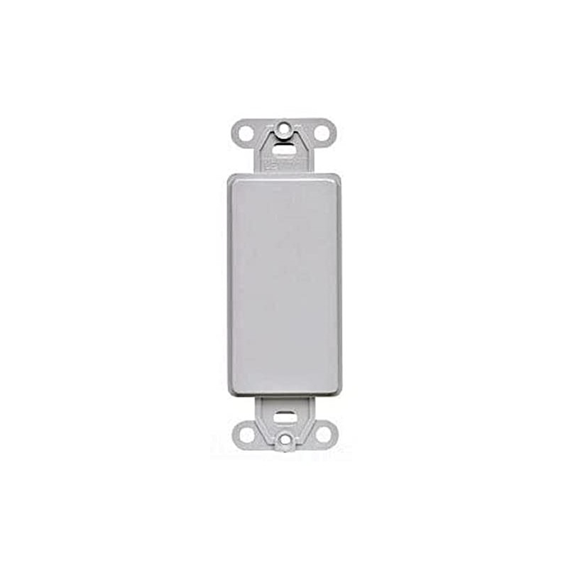 Leviton Decora Plastic Adapter Plate, Blank, No Hole, With-Ears, and