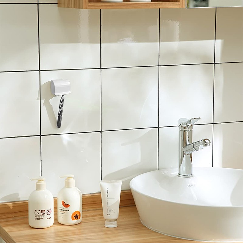 LUEXBOX 2 Pack Plastic Razor Holders With Cover for Shower,