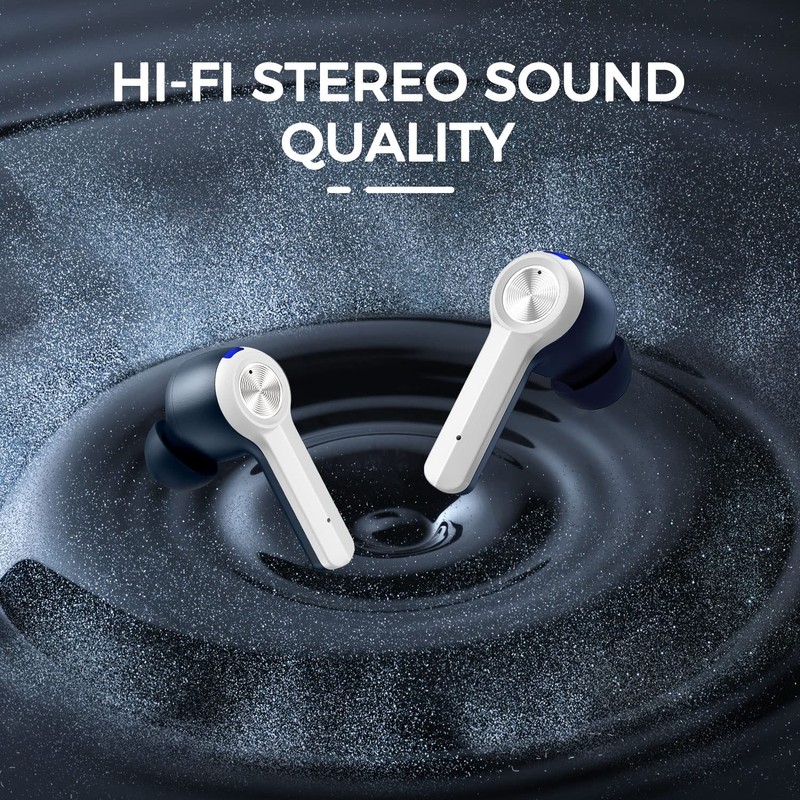True Wireless Earbuds, OneOdio F2 Hi-Fi Stereo Headphones with Mics,