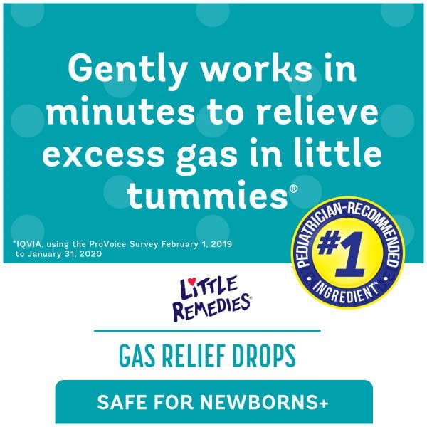 Little Remedies Gas Relief Drops, Natural Berry Flavor, Safe for Newborns, 0.5 fl oz. (Pack of 2)