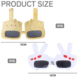 2 Pieces Gesture Glasses, Funny Sunglasses, Funny Sunglasses, Funny Creative Party Glasses Football, Sunglasses For Kids