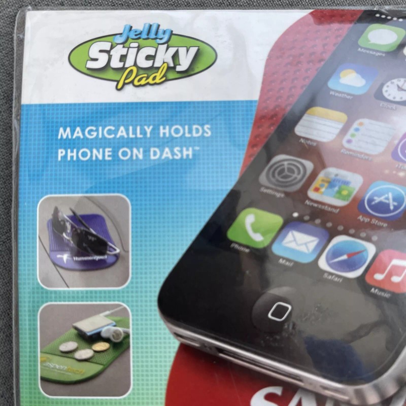 Handstands Jelly Sticky Pad VOLVO Tire Tracks Pattern Holds Phone