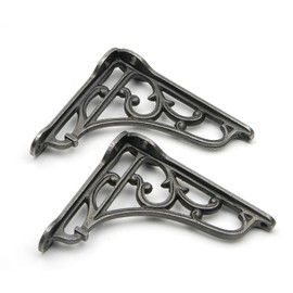 Pair of Cast Iron Heritage Shelf Brackets (100mm x 90mm)