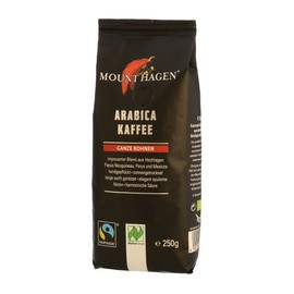 Mount Hagen Organic FT Naturland Arabica Roasted Coffee, 250 g Whole Bean