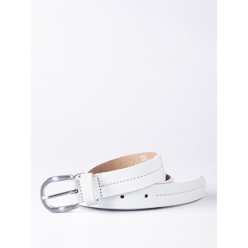 Kendal Leather Belt (White, XX-Large)