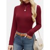 GKBK Women's Turtleneck Sweaters Fitted Long Sleeve Ribbed Shirts Lightweight