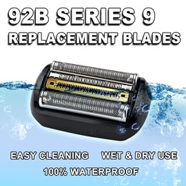 New Series 9 92B Electric Replacement Shaver Head Accessories blade Compatible with Braun Series 9 Foil Shaver Replacement Heads 9290cc 9291cc 9370cc 9293s 9385cc 9390cc 9330s 9296cc (2PAKCS)