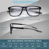 BLOEXCLU 6 Pack Reading Glasses for Men Sports Style Blue