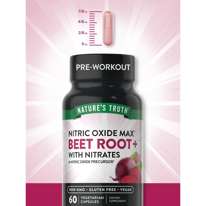 Nature's Truth Beet Root Capsules | 60 Count | Nitric