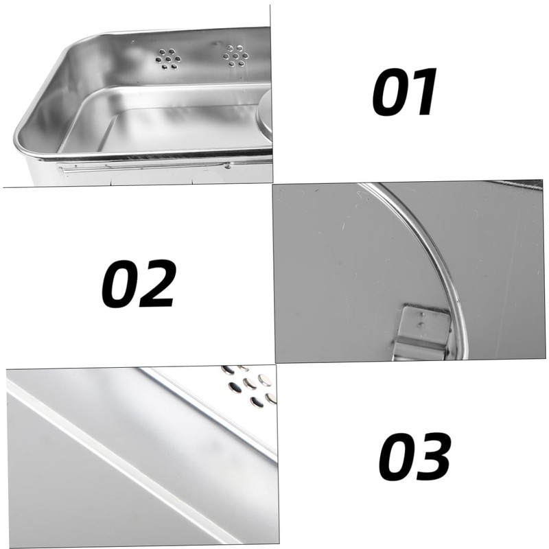 CHILDWEET 1pc Stainless Steel Thermometer Box Soaking Sterilization Tray for