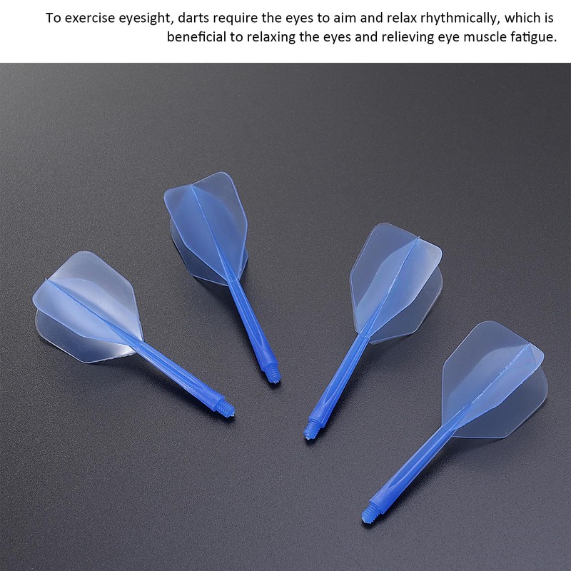XMNIVATE 6-Piece Dart Shaft, Winged Dart Shaft, Blue Transparent Dart