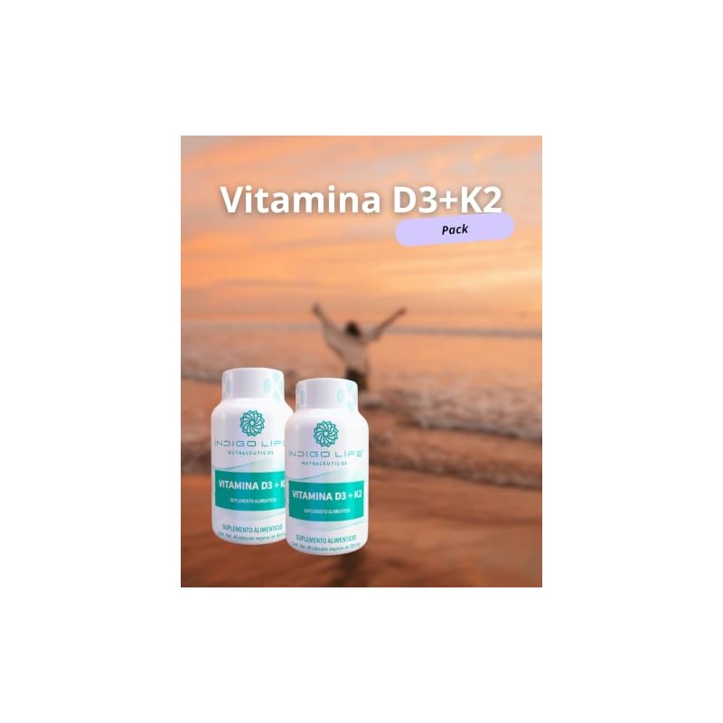 Pack 2 Frascos de Vitamina D3 + K2 – 40