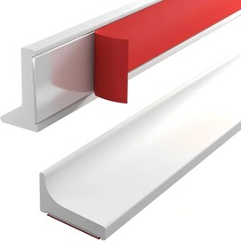 Yuexitech Schwallschutzleiste Dusche, Selbstklebende Duschwanne Dichtungsstreifen, Silikon Schwallschutz Dusche, Duschwanne Seal, Dusche Boden Wasser Barriere Für Küche, Bad (weiß,1..5m)