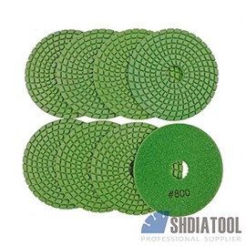 Professional 4"/100mm Wet Polishing Pads for Marble Granite 8pcs #800