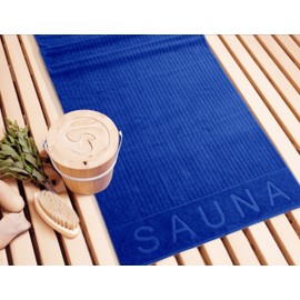 Lashuma Copenhagen Large Sauna Towel 85 x 200 cm Terry Towelling Towel Sauna Blue - Royal Blue
