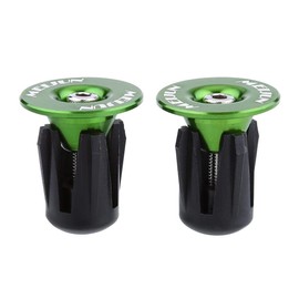Yosoo Health Gear Bicycle Bar End Caps, Bicycle Handlebar Grips, Aluminium Handlebar Cap End Caps, BMX Road Bike MTB Handlebar End Caps (Green)
