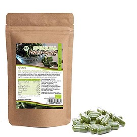 Mynatura Organic Spirulina Powder Capsules Algae Vegan Raw Food Minerals Vitamins 200 Capsules (1)