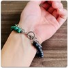 PEAS Punk Double Layer Link Chain Bracelet Matte Agate Tiger