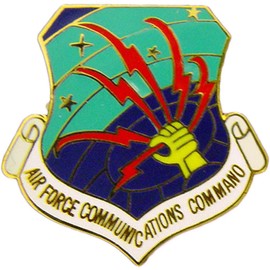 US Air Force Communications Command Shield Lapel Pin