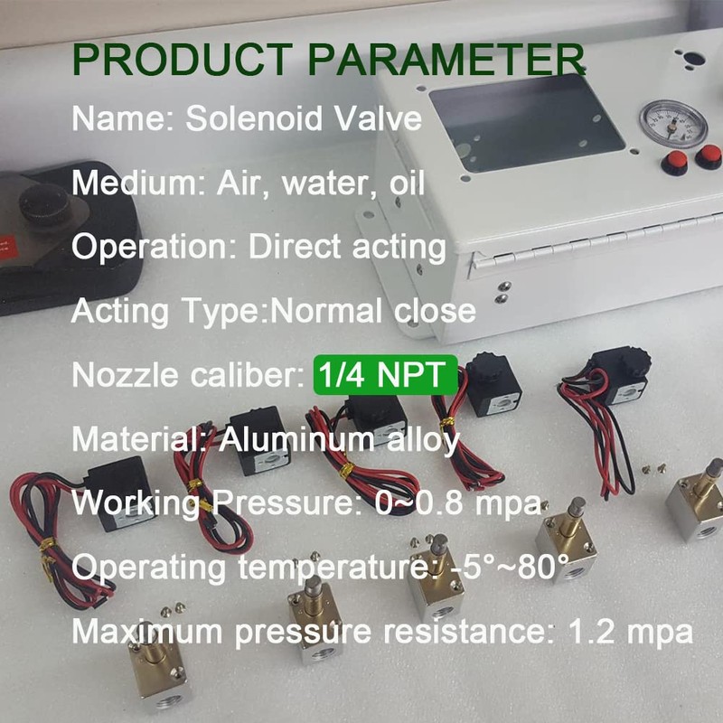AOPANDA 1/4inch DC 24V 2 Way Normally Closed Electric Solenoid