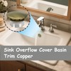 2 Pack Sink Overflow Cover Basin Trim Copper Bathroom Sink