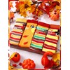 Breathffy 4 Pairs Thanksgiving Turkey Trot Running Socks Autumn Fall