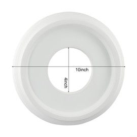 Ceiling Medallion 10cm Inner Hole 3cm Thickness, Waterproof Decorative Plate for Ceiling Fan Light Fixtures and Chandeliers, for Home Decor Light Trim 25cm Outer Diameter