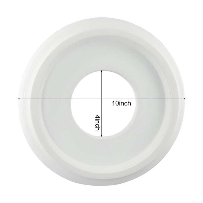 Ceiling Medallion 10cm Inner Hole 3cm Thickness, Waterproof Decorative Plate