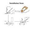 3-Inch Toilet Flush Valve Flapper Replacement Parts Assembly with Silicone