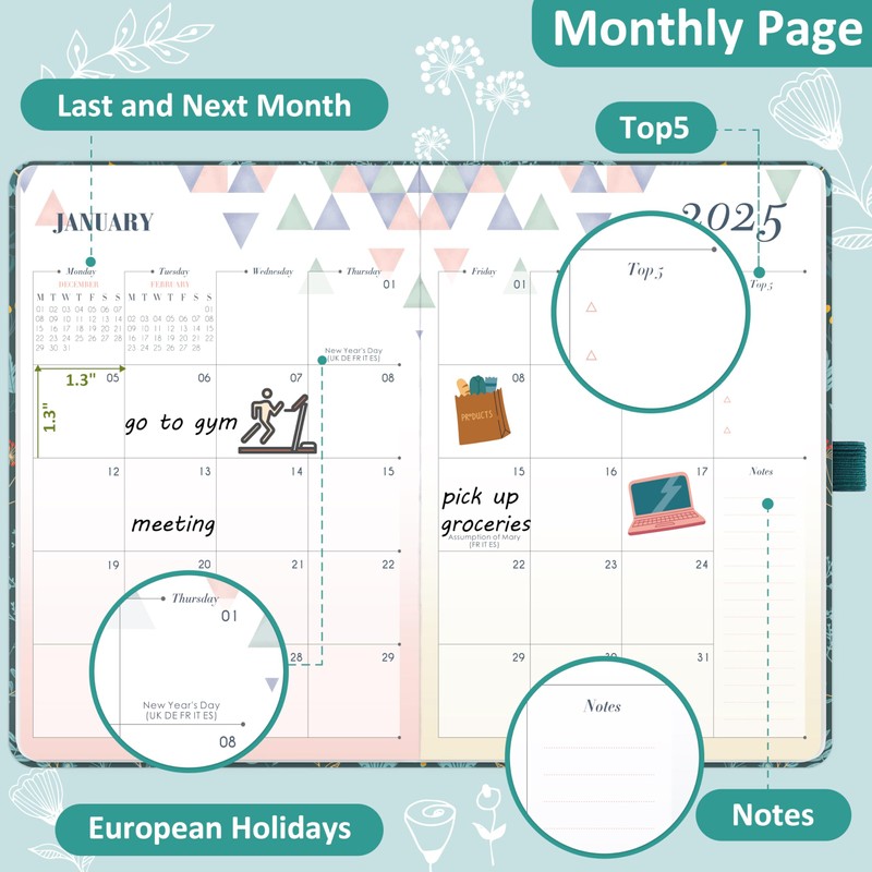 Kamaking 2026 Diary - A5 Diary 2026 Week to View