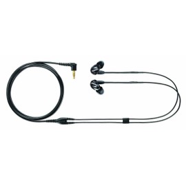 Shure SE215-K-EFS Professional Over the Ear Earphones, Sound Isolating with Single Dynamic MicroDriver, Clear Sound + Deep Bass, 3.5mm Cable - Black One Size
