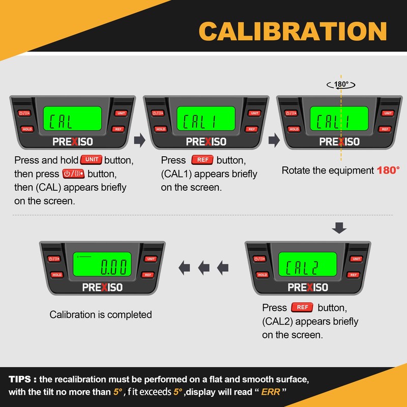 PREXISO Digital Level, 11.5'', Angle Slope with LCD Display, 360°