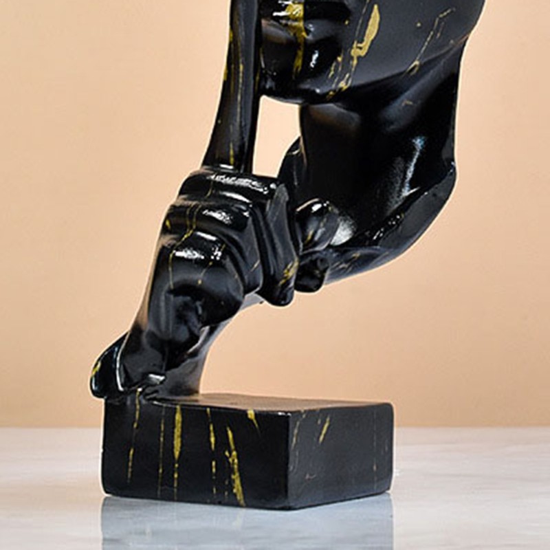 Thinker Statue Vivid Shape Compact Synthetic Resin Attractive Decorative Silence