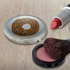 Cute Donut with Sprinkles Chocolate Icing Compact Travel Purse Handbag