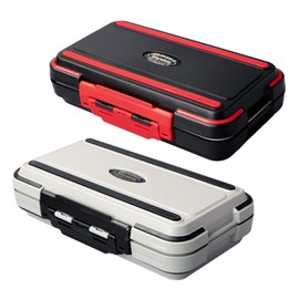 ENN LLC Set of 2 Lures Double Sided Waterproof Tackle Box Fishing Tackle Storage Case (Black Gray Set)