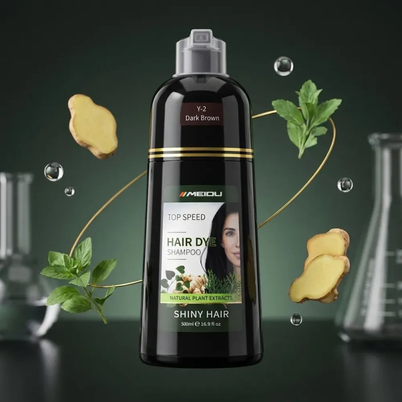 Shampoo Tinte Instantáneo Cubre Canas Natural Jengibre 500ml