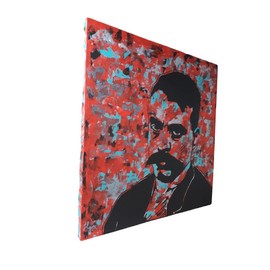 Cuadro Decorativo Moderno Pintura en lienzo canva Emiliano Zapata Pintado a Mano cuadro para decoración de hogar Cuadro de Pared para la decoración de