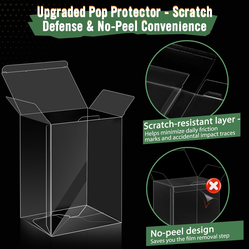 Gdsun Vinyl Figure Protector Cases for 4 Inch Collectibles, 0.38mm