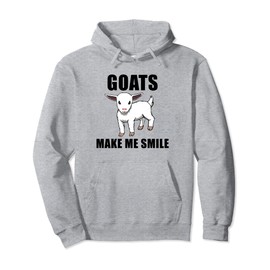 Funny Little Goat Smiling Cute Goat Pullover Hoodie