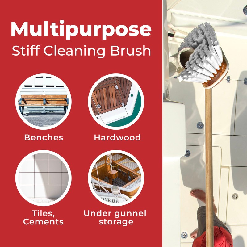 Shurhold 1950 Marine Mate 6 Inch Stiff Bristle Brush with