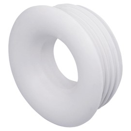 SKIR'CO Pack of 2 White 50 x 25 mm Rubber Sleeve for Drain Pipe, Pipe Rubber Connector, Pipe Adapter, Rubber Reducer