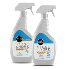 MB-5 Stone & More 2 Pack All Purpose Cleaning Spray Kitchen Counter Cleaner Spray for Marble and Granite– No Streak Formula for Stone, Glass, Granite, Ceramic, Corian, Porcelain (2x 32 oz)