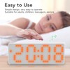 Digital Alarm Clock 3 Levels Brightness Orange Number Desktop LED