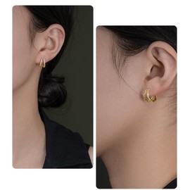 Privie Women's Silver Earrings, Zirconia, High-end, Modern, Luxury, 925 Silver, Stylish, Popular, Gift, Anniversary, Birthday, Girlfriend, Wife, Friends, Sleek Design, Trend, Cute, Hypoallergenic,