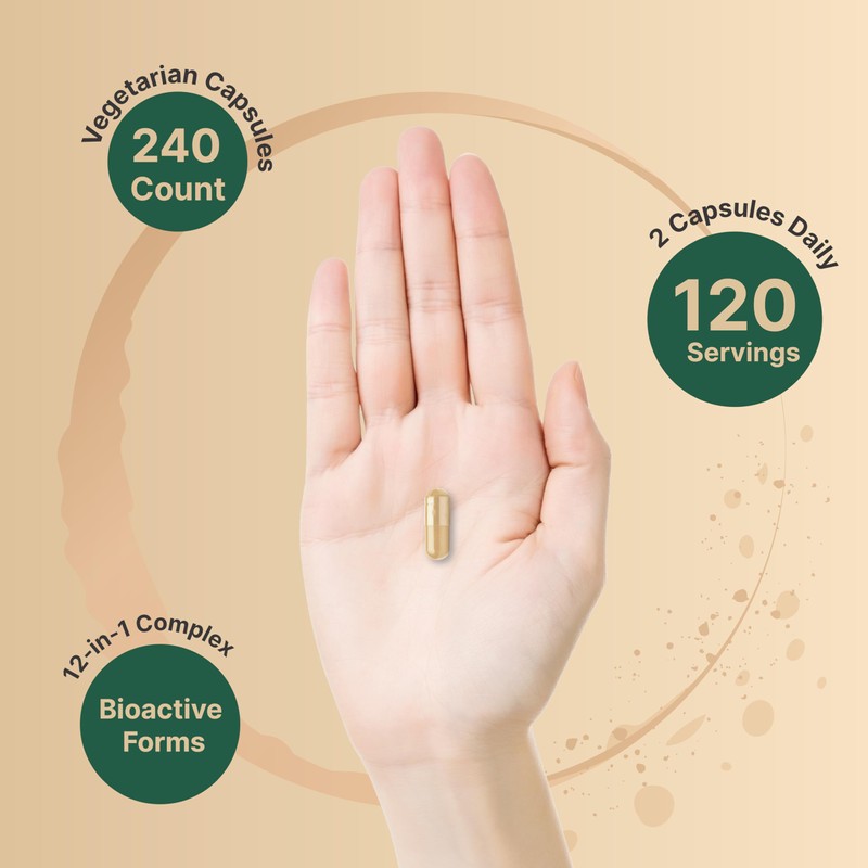 Methylated B Complex Vitamins, 240 Veggie Capsules | Multivitamin B
