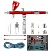 HUBEST New Professional 0.2mm/0.3mm/0.5mm Dual Action Airbrush Kit Spray Paint
